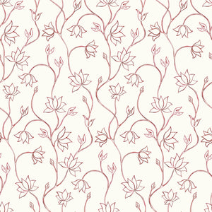 Flora White Mural Wallpaper