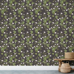 Geranium Espresso Wallpaper