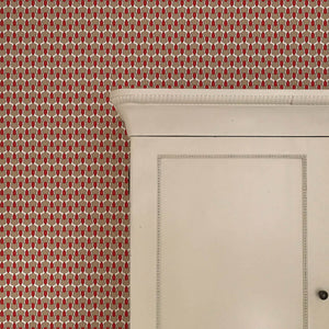 Happy People Beige & Red Wallpaper