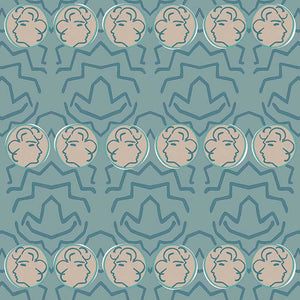 Having A Chat Blue Wallpaper
