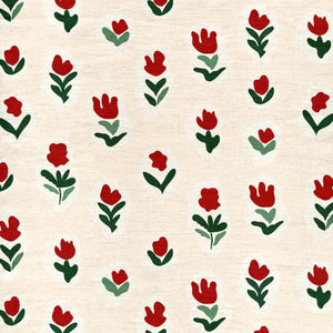 Little Wild Tulips Red Fabric