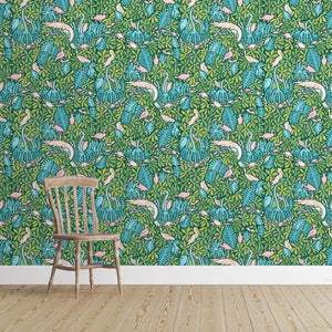 Mangrove Leaf Green Wallpaper