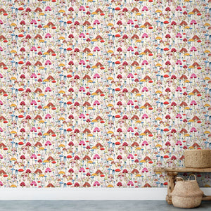Mushroom Party Multi Wallpaper