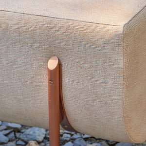 Natasha's Canvas Terracotta Cactus Leather Fabric