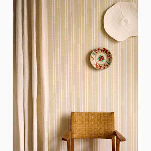 Needlepoint Stripe Ochre Wallpaper