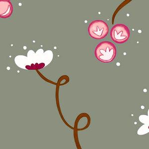 Olivia Muddy Green Wallpaper