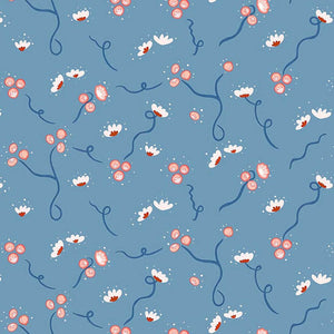 Olivia Porcelain Blue Wallpaper