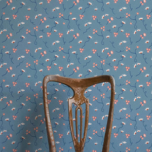 Olivia Porcelain Blue Wallpaper