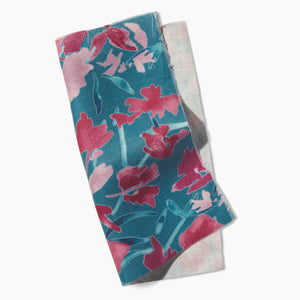 Pardis Persian Turquoise/Pomegranate Fabric