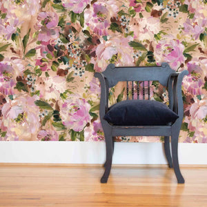 Peonia Coral Wallpaper