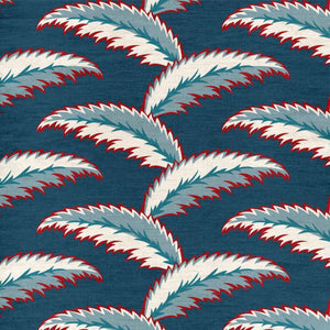 Persian Palm Blue & Red Fabric