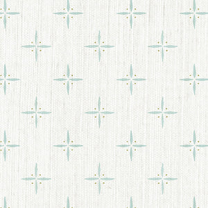 Borneo Geometric Blue Grasscloth Wallpaper