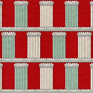 Pillars Red Fabric