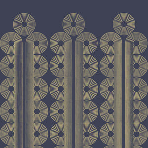 Poiret Navy Wallpaper