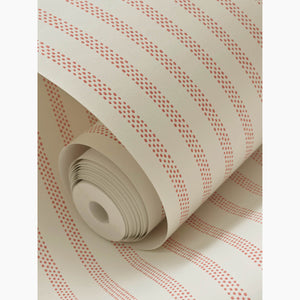 Polka Stripe Rouge Wallpaper