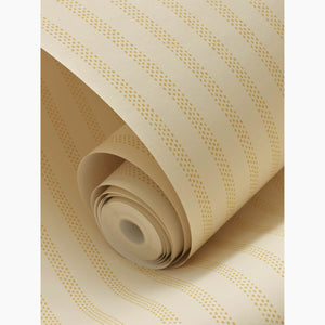 Polka Stripe Yellow Ochre Wallpaper