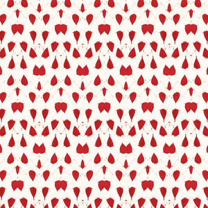 Porcelain Wings Red Wallpaper