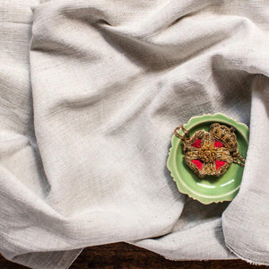 Raw Solids Flax Fabric