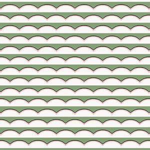 Scallops Green Wallpaper