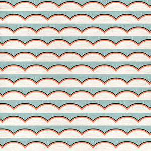 Scallops Light Blue Fabric