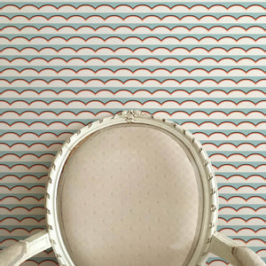 Scallops Light Blue Wallpaper
