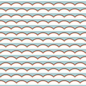 Scallops Light Blue Wallpaper