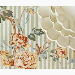 Small Stripe Floral Eucalyptus Fabric
