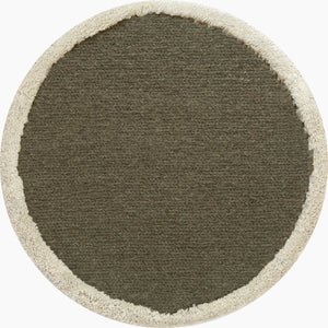 Soumak Border Round Cloud Storm Rug