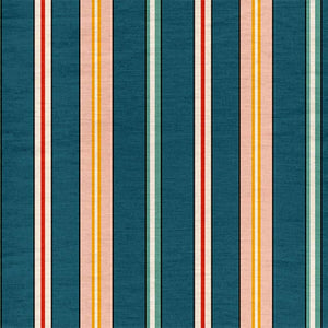 Sporty Stripes Blue Fabric