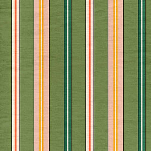 Sporty Stripes Green Fabric