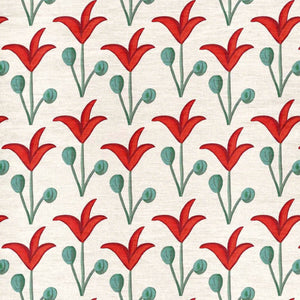 Spring Rhythm Red Fabric