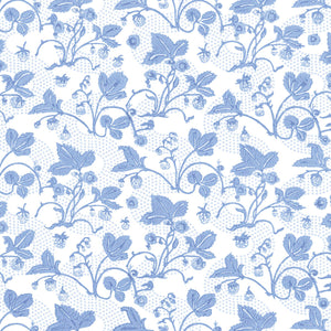Strawberries Cornflower Wallpaper
