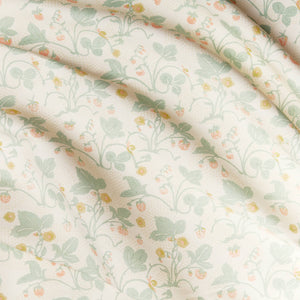 Strawberries Sage Fabric (Heavy Weight)