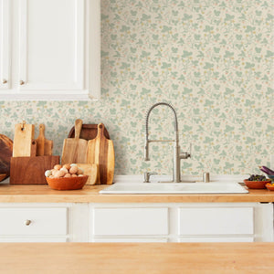 Strawberries Sage Wallpaper