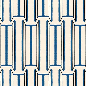 Tangier White & Blue Wallpaper