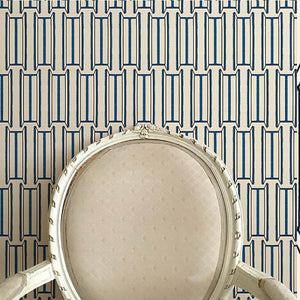 Tangier White & Blue Wallpaper