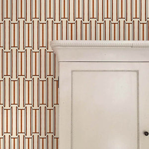 Tangier White & Brown Wallpaper