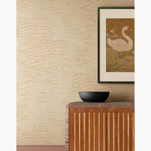Tenbay Amber Grasscloth Wallpaper