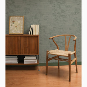 Tenbay Celadon Grasscloth Wallpaper