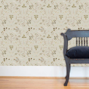 Thicket Putty Wallpaper