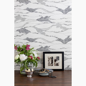 Toile De Terrain Graphite Paper Backed Linen Wallpaper