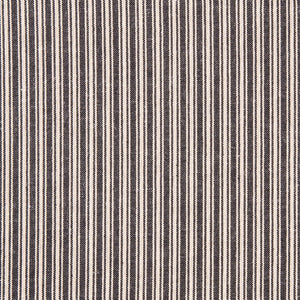 Traditional Ticking Black Fabric