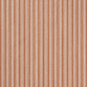Traditional Ticking Orange Fabric