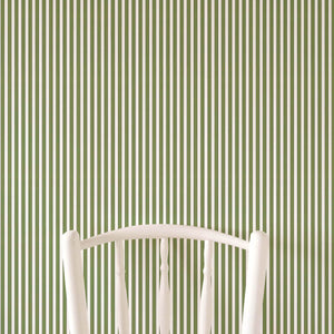 Tuscan Stripes Green Wallpaper
