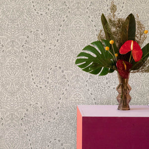 Uroboros Ink Grasscloth Wallpaper