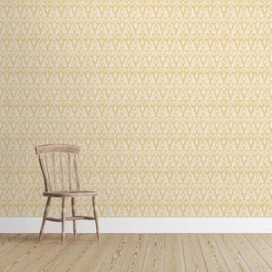 Virginia Strawberry Ochre Wallpaper