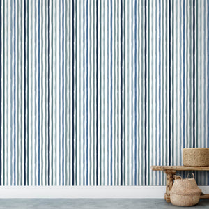 Wide Stripe Marine Wallpaper