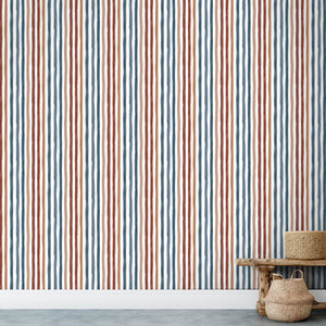 Wide Stripe Rusty Wallpaper