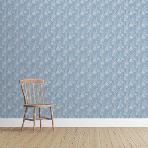 Wild Ramps Blue & Taupe Wallpaper