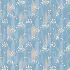 Wild Ramps Blue & Taupe Wallpaper